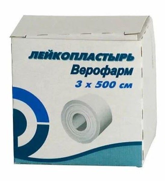 Изображение товара Лейкопластырь Верофарм 3*500см Лейкопластырь Верофарм 3*500см фотография