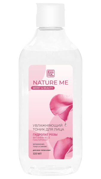 Изображение товара Тоник для лица увлажняющий Nature Me с гидролатом розы Фэмили Косметик 320мл Тоник для лица увлажняющий Nature Me с гидролатом розы Фэмили Косметик 320мл фотография