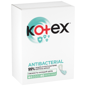 Прокладки ежедневные Kotex Антибактериальные экстратонкие №40